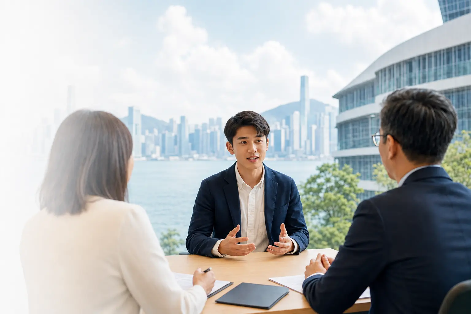 香港院校申请人参加模拟面试并回答面试官问题